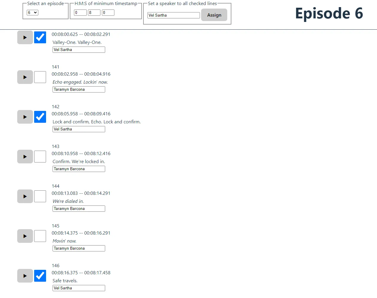 A screenshot of my subtitle annotator